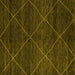 Square Abstract Yellow Modern Rug, abs5417yw