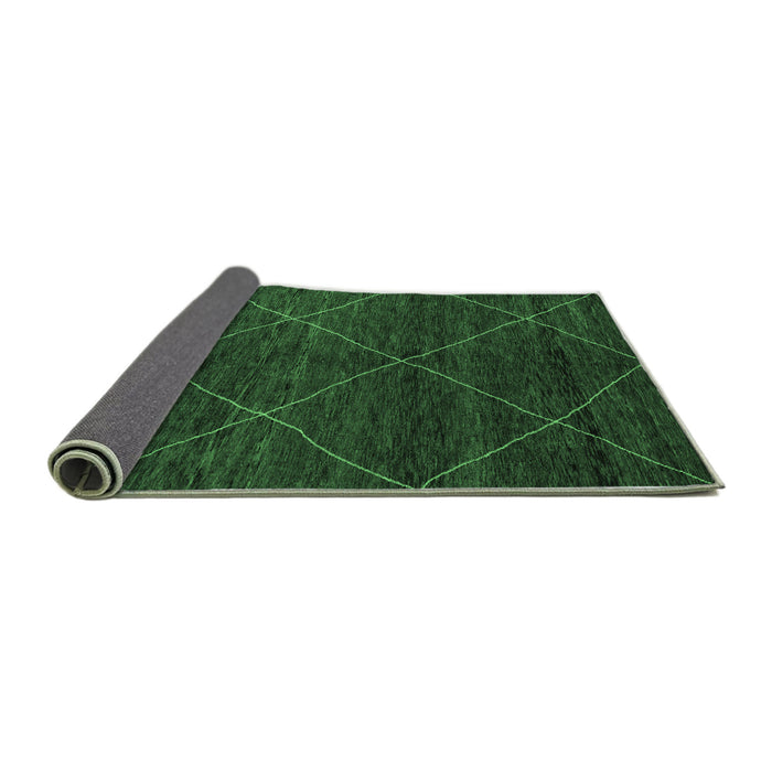 Sideview of Abstract Emerald Green Modern Rug, abs5417emgrn