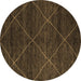 Round Machine Washable Abstract Brown Modern Rug, wshabs5417brn