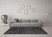 Machine Washable Abstract Gray Modern Rug in a Living Room,, wshabs5417gry