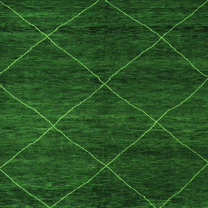 Square Machine Washable Abstract Green Modern Area Rugs, wshabs5417grn