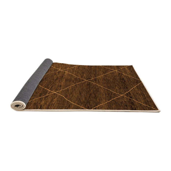 Sideview of Abstract Orange Modern Rug, abs5417org