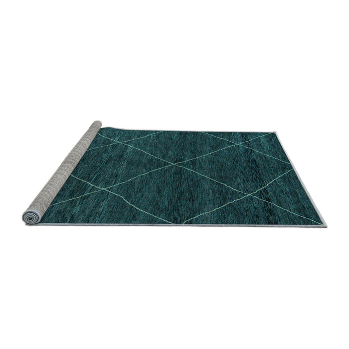 Sideview of Machine Washable Abstract Light Blue Modern Rug, wshabs5417lblu