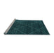 Sideview of Machine Washable Abstract Light Blue Modern Rug, wshabs5417lblu