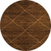 Round Abstract Orange Modern Rug, abs5417org