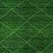 Square Abstract Green Modern Rug, abs5417grn