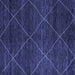 Square Abstract Blue Modern Rug, abs5417blu