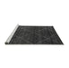 Sideview of Machine Washable Abstract Gray Modern Rug, wshabs5417gry