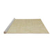 Sideview of Machine Washable Abstract Brown Gold Rug, wshabs5418