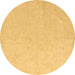 Round Solid Brown Modern Rug, abs5418brn