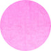 Round Solid Pink Modern Rug, abs5418pnk