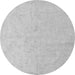 Round Solid Gray Modern Rug, abs5418gry