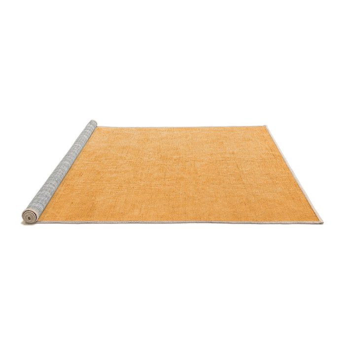 Sideview of Machine Washable Solid Orange Modern Area Rugs, wshabs5418org