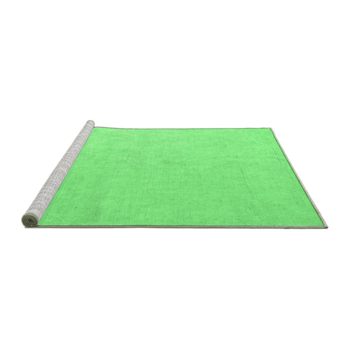 Sideview of Machine Washable Solid Emerald Green Modern Area Rugs, wshabs5418emgrn