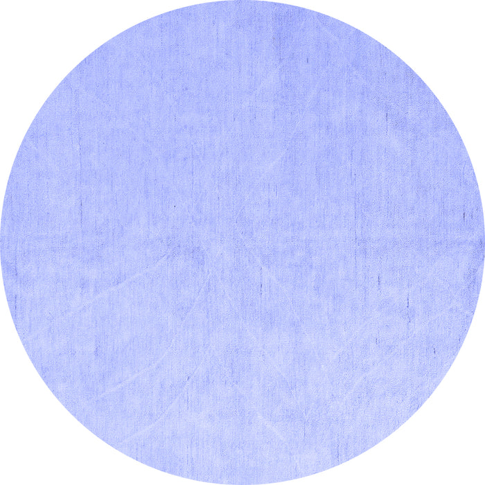 Round Solid Blue Modern Rug, abs5418blu