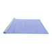 Sideview of Machine Washable Solid Blue Modern Rug, wshabs5418blu