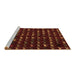 Sideview of Machine Washable Abstract Brown Modern Rug, wshabs5419brn