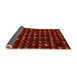 Sideview of Abstract Orange Modern Rug, abs5419org