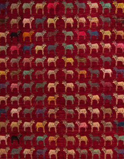 Abstract Red Modern Rug, abs5419
