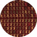 Round Machine Washable Abstract Brown Modern Rug, wshabs5419brn