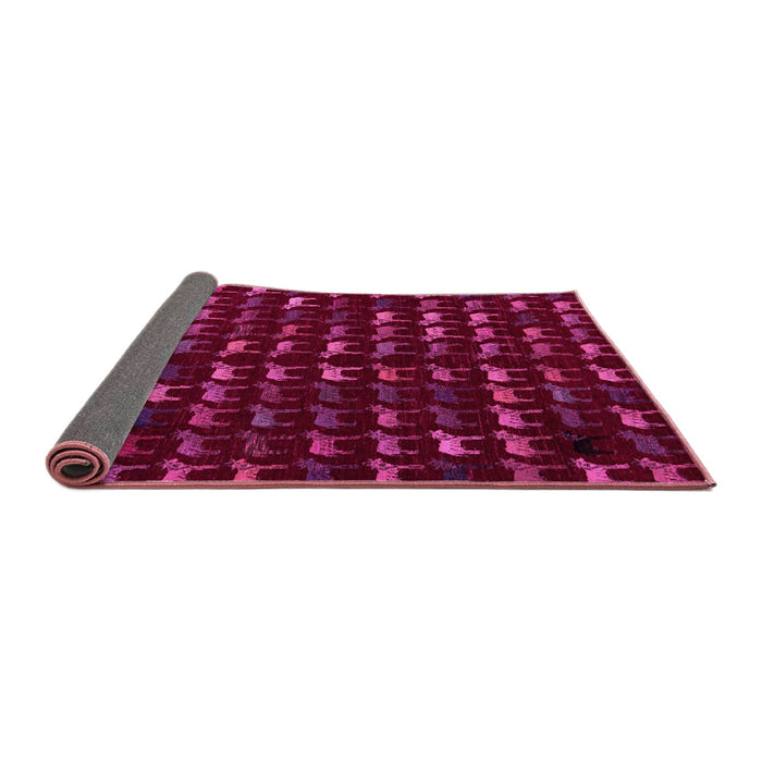 Sideview of Abstract Pink Modern Rug, abs5419pnk