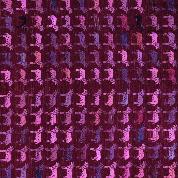 Square Abstract Purple Modern Rug, abs5419pur
