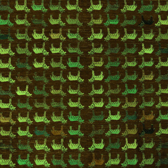 Square Abstract Green Modern Rug, abs5419grn