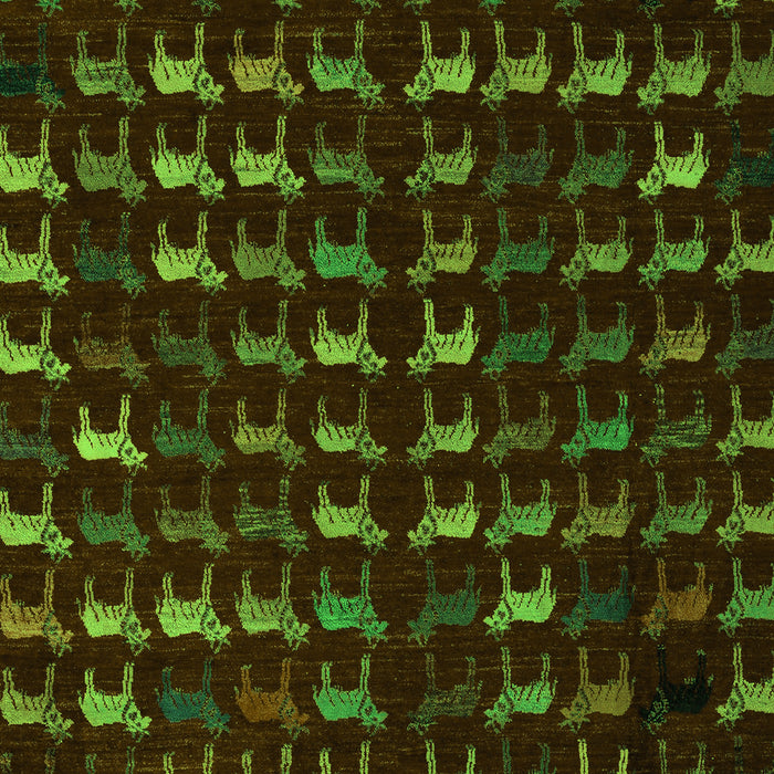 Machine Washable Abstract Green Modern Area Rugs, wshabs5419grn