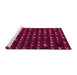 Sideview of Machine Washable Abstract Pink Modern Rug, wshabs5419pnk