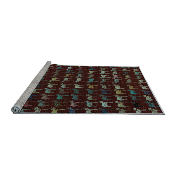 Sideview of Machine Washable Abstract Light Blue Modern Rug, wshabs5419lblu