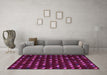 Machine Washable Abstract Purple Modern Area Rugs in a Living Room, wshabs5419pur