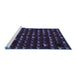 Sideview of Machine Washable Abstract Blue Modern Rug, wshabs5419blu