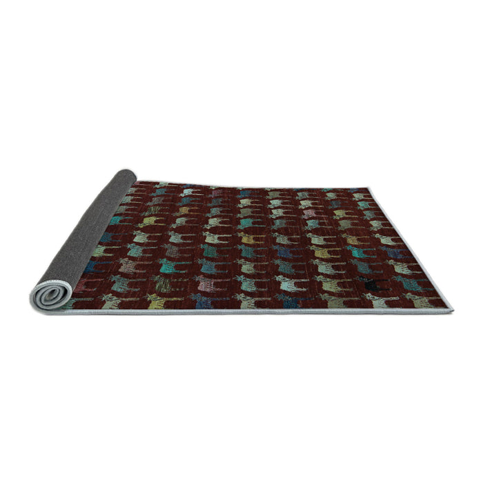 Sideview of Abstract Light Blue Modern Rug, abs5419lblu