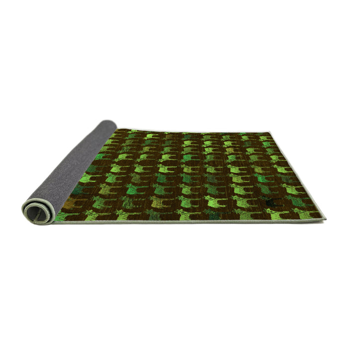 Sideview of Abstract Green Modern Rug, abs5419grn