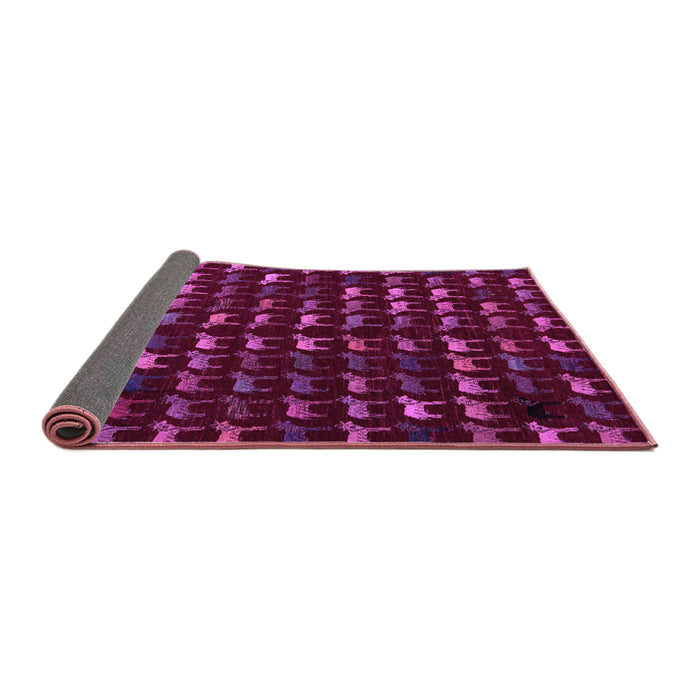 Sideview of Abstract Purple Modern Rug, abs5419pur