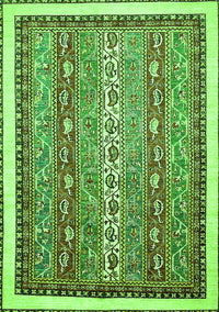 Abstract Green Modern Rug, abs541grn