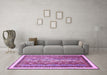 Machine Washable Abstract Purple Modern Area Rugs in a Living Room, wshabs541pur