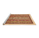 Sideview of Machine Washable Abstract Orange Modern Area Rugs, wshabs541org