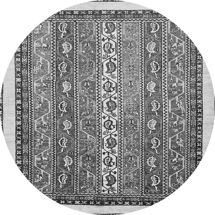 Round Machine Washable Abstract Gray Modern Rug, wshabs541gry