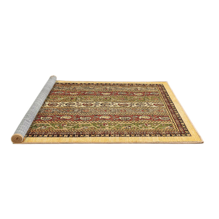 Sideview of Machine Washable Abstract Brown Modern Rug, wshabs541brn
