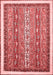 Abstract Red Modern Area Rugs