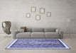 Machine Washable Abstract Blue Modern Rug in a Living Room, wshabs541blu