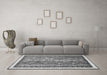 Machine Washable Abstract Gray Modern Rug in a Living Room,, wshabs541gry