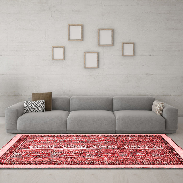 Modern Red Washable Rugs