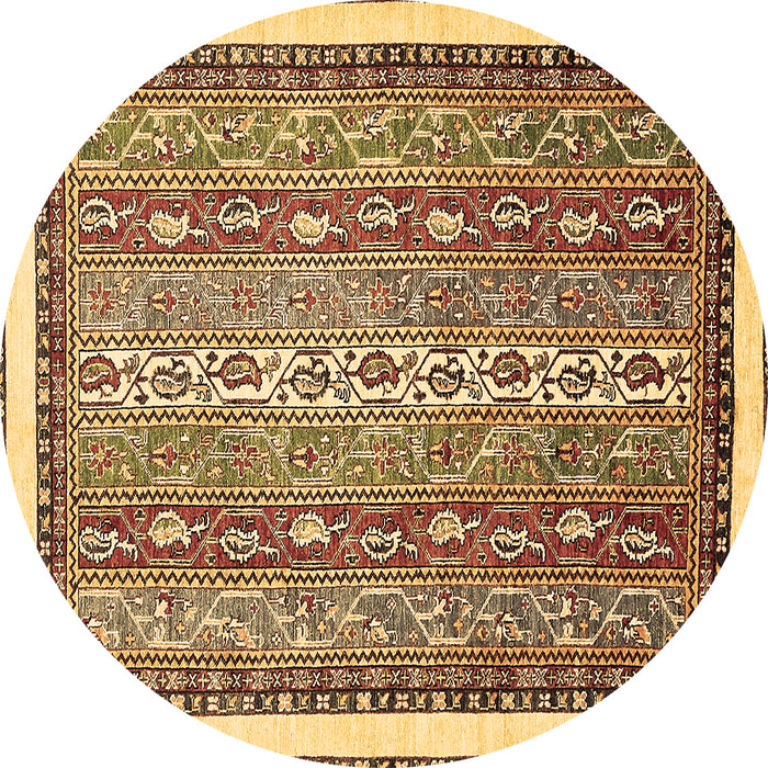 Round Machine Washable Abstract Brown Modern Rug, wshabs541brn