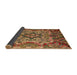 Sideview of Abstract Dark Sienna Brown Modern Rug, abs5420