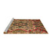 Sideview of Machine Washable Abstract Dark Sienna Brown Rug, wshabs5420