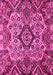 Machine Washable Abstract Pink Modern Rug, wshabs5420pnk