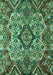 Machine Washable Abstract Turquoise Modern Area Rugs, wshabs5420turq