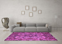 Machine Washable Abstract Purple Modern Rug, wshabs5420pur